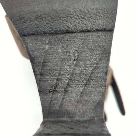 Freebird By Steven Ali Brown Leather Block Heel Platform Sandals EU 39 US 8.5 9 - Picture 10 of 10